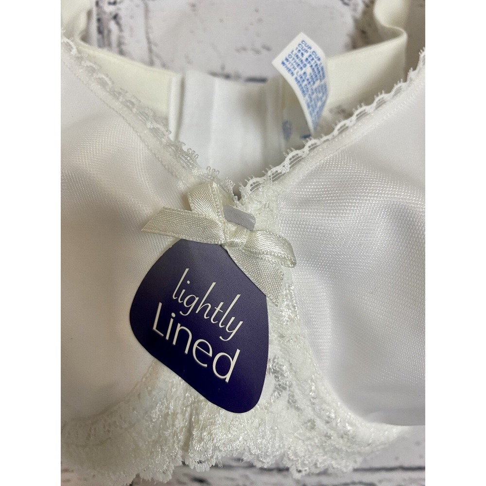NWT‎ Playtex Secrets 4442 Full Figure Lightly Lined Underwire Bra 36D White - Picture 8 of 13